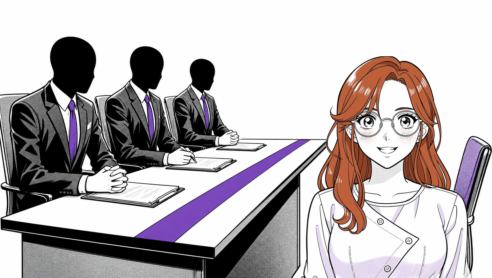 Sofia from the Sageo team beside a row of identical circles and one standout
