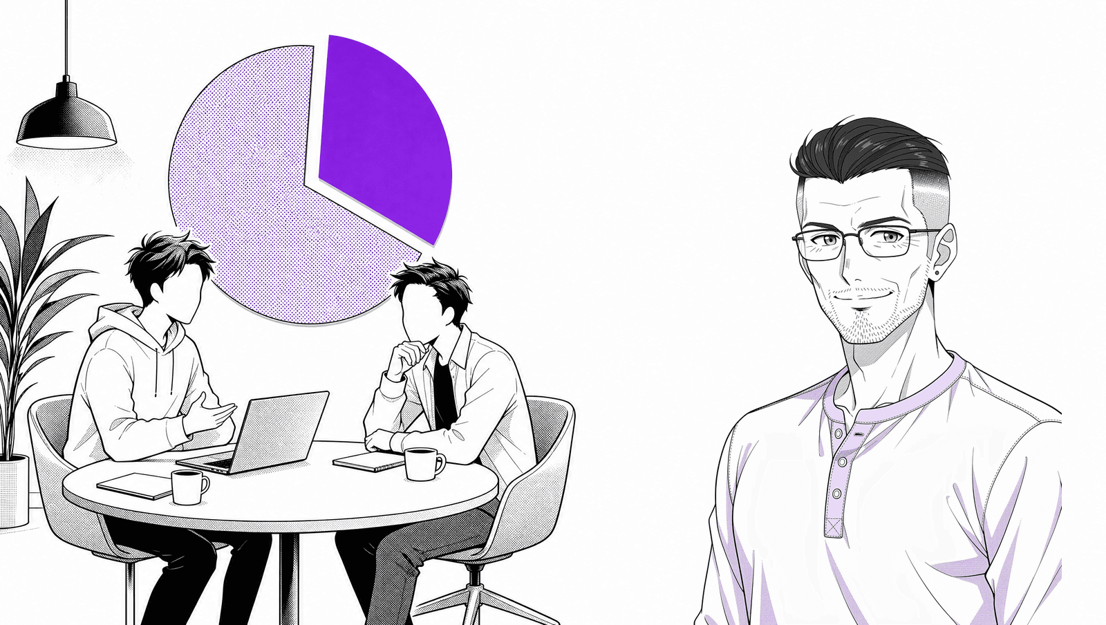 Lukas from the Sageo team beside a part-time engagement clock motif