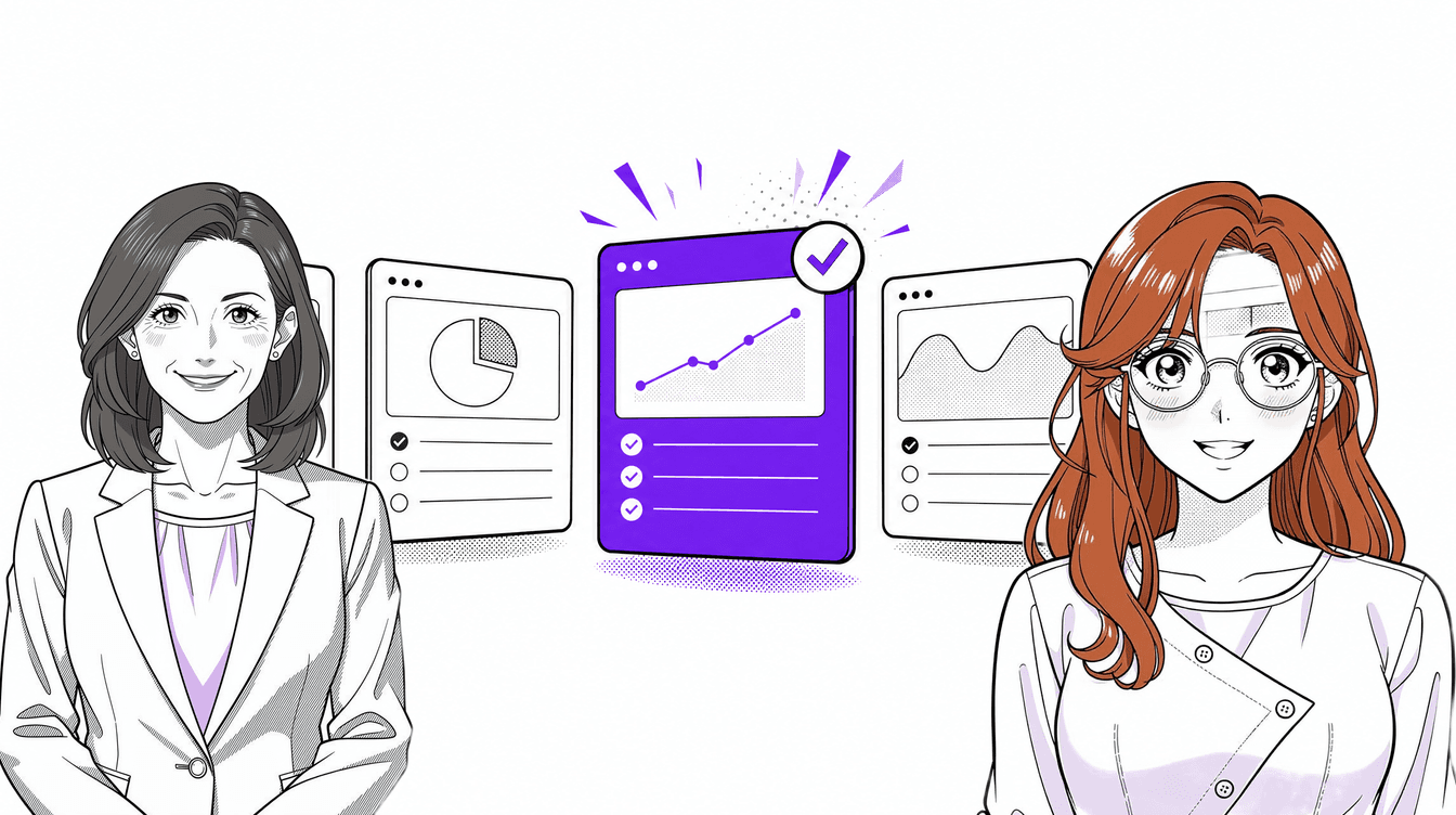 Two people leaders comparing employee engagement and performance platforms