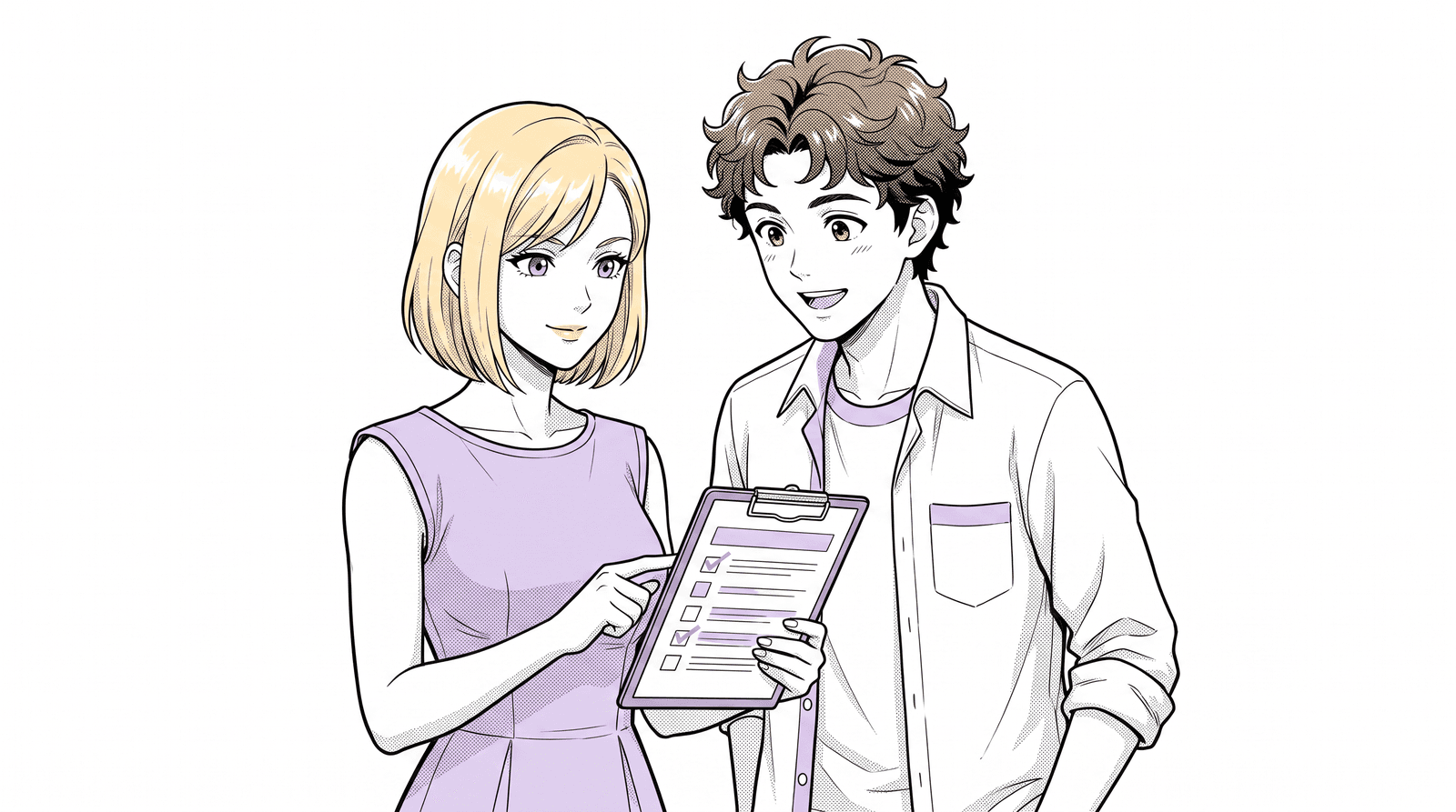 A Sageo manager reviewing a development plan with a report