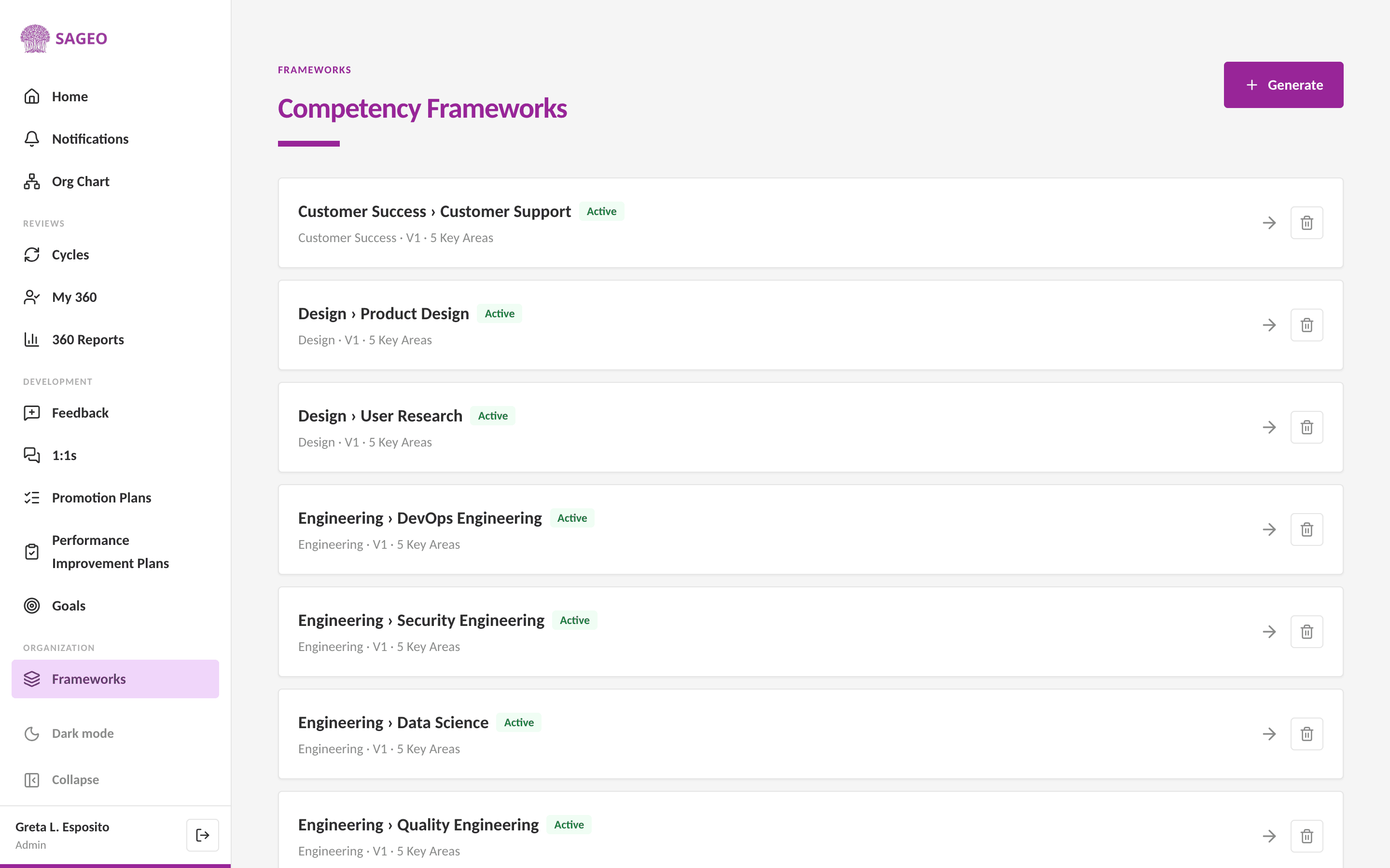 Generate a competency framework, step 1