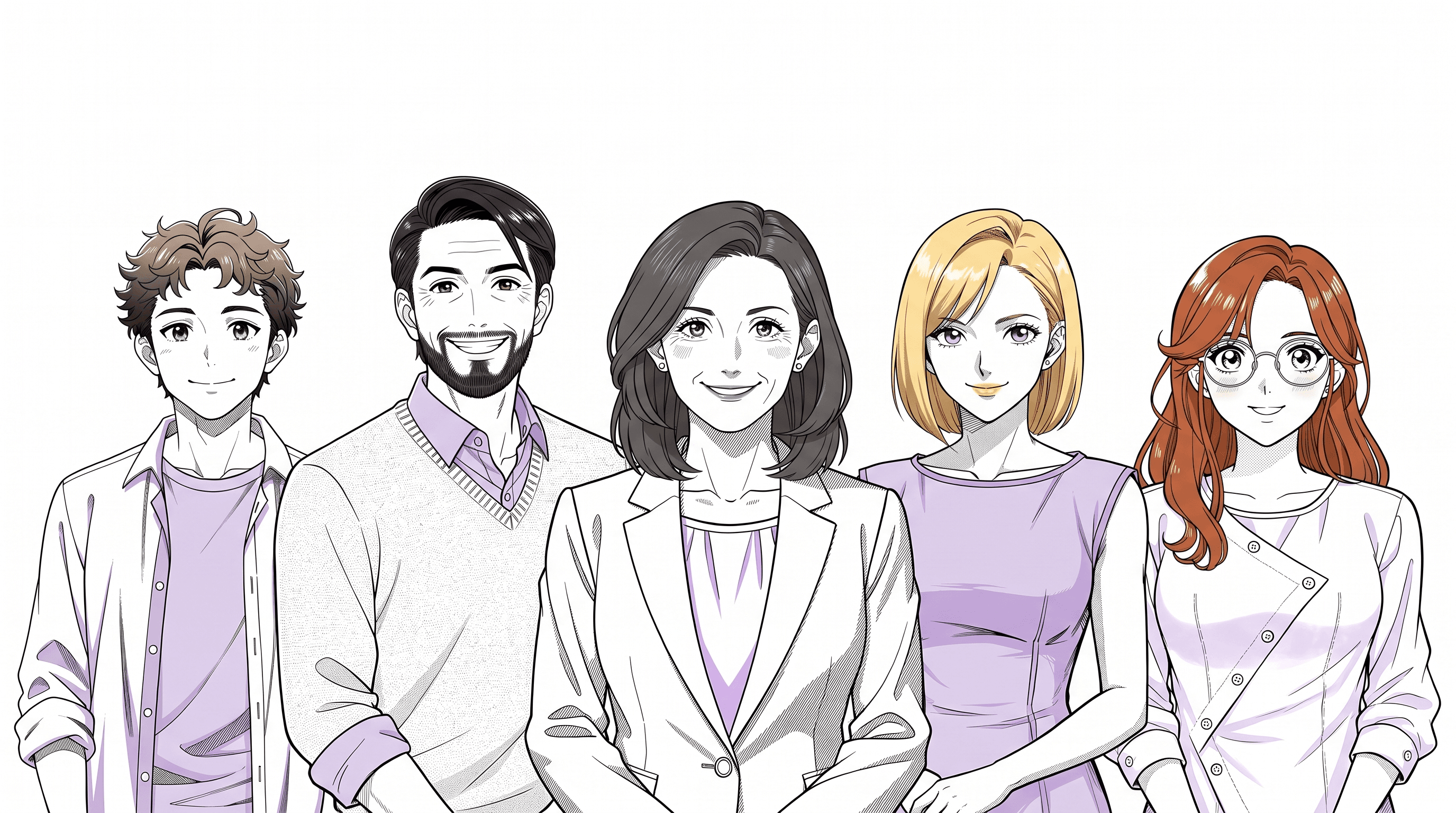 Illustration of the Sageo founder leading her advisory team